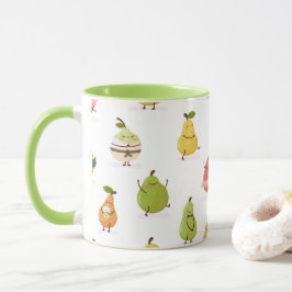 Caneca Children's pattern of fun pears