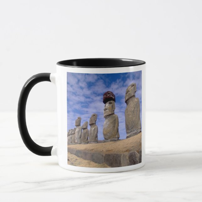 Caneca Chile, Ilha de Páscoa. Os 15 Moais em Ahu (Esquerda)