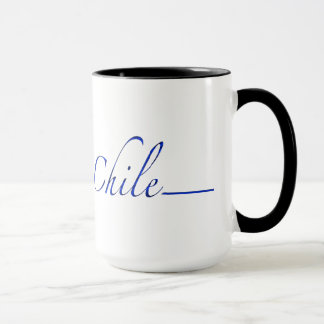 Caneca Chile (script azul)