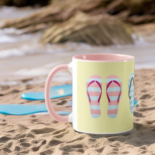Caneca Chinelos com distribuição de pastel em amarelo p