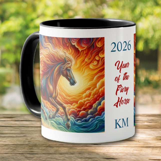 Caneca Chinese 2026 Year of the Fiery Horse (Criador carregado)