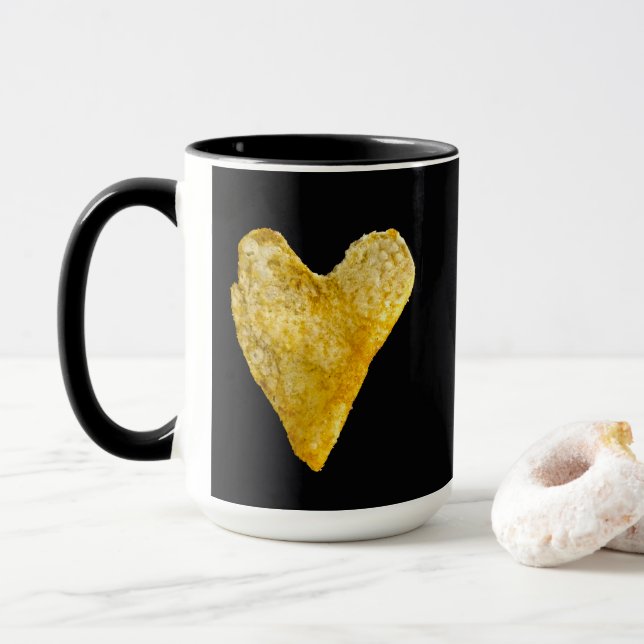 Caneca Chip De Batata Em Forma De Coração (Com Donut)
