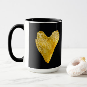 Caneca Chip De Batata Em Forma De Coração