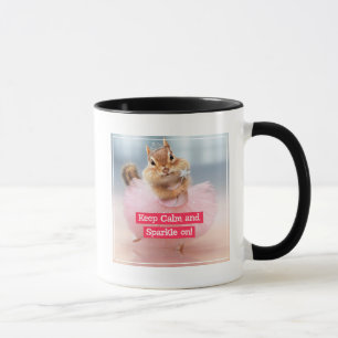 Caneca Chipmunk Ballerina bonito em tutu no Dance Studio