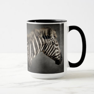 Caneca Chique animal preto e branco do impressão da zebr