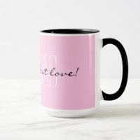 chique caneca-cor-de-rosa. Nanas dá o melhor amor