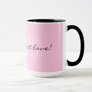 Caneca chique caneca-cor-de-rosa. Nanas dá o melhor amor