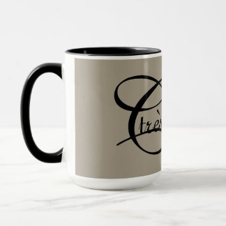 Caneca CHIQUE MUG_ dos " TEXTO PRETO chique tres" EM