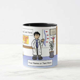 Caneca Chiropractor - Cartoon masculino por PrintedPerfec