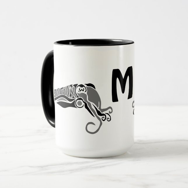 Caneca Choco primitivo em estilos escuros (Frente Esquerda)