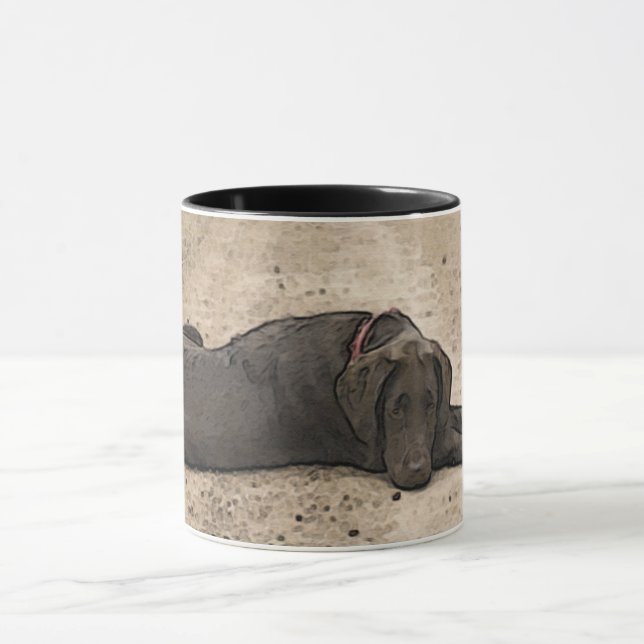 Caneca Chocolate Bonito Labrador Retriever No Caminho Da  (Centro)