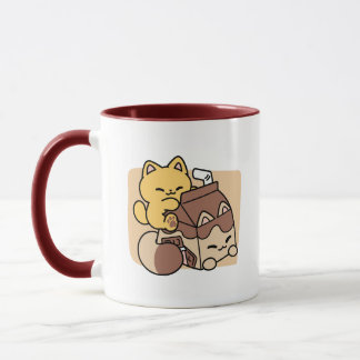 Caneca Chocolate Milk Sipping on Bliss – Kawaii Cat Food
