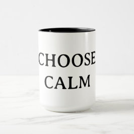 Caneca Choose Calm – Minimal Coffee Mug | Aesthetic Zen Q