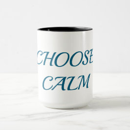 Caneca Choose Calm – Minimal Coffee Mug | Aesthetic Zen Q