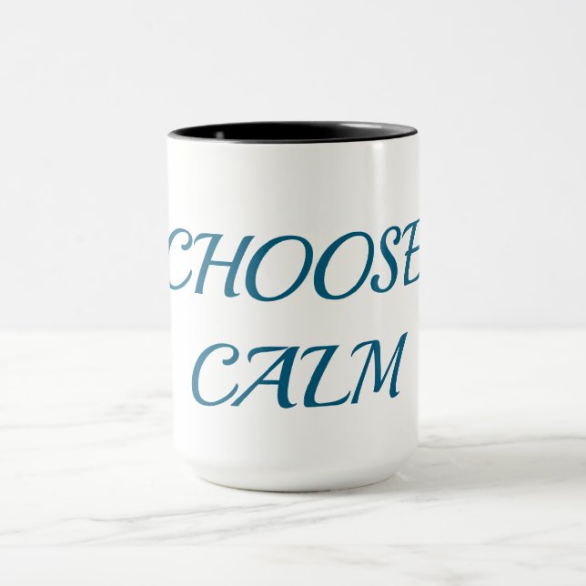 Caneca Choose Calm – Minimal Coffee Mug | Aesthetic Zen Q (Centro)