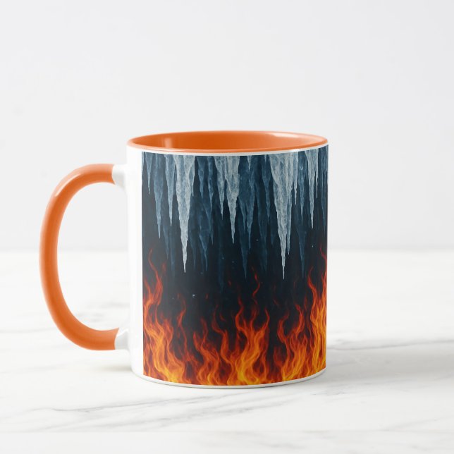Caneca Choque de Fogo e Gelo - Contraste Elementar (Esquerda)