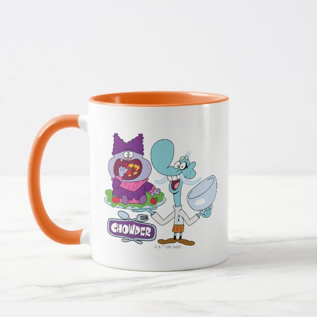 Caneca Chowder e Mung Daal (Esquerda)