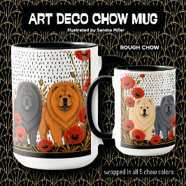 Caneca CHOWS ART DÉCO áspero 