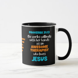 Caneca Christian AWESOME THERAPIST Proverbs 31