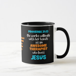 Caneca Christian AWESOME THERAPIST Proverbs 31