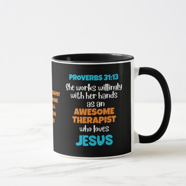Caneca Christian AWESOME THERAPIST Proverbs 31 (Direita)