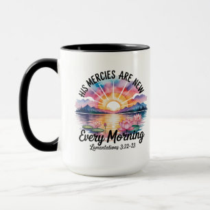 Caneca Christian, Bíblia Verse Mug, Seus Compaixões São N