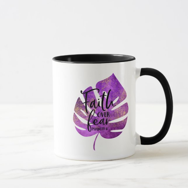 Caneca Christian Faith Purple e Dourada Coffee Mug (Direita)