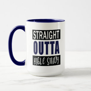 Caneca Christian Funny Bíblia Study Citação Marinho Azul