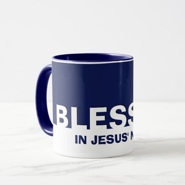 Caneca Christian Marinho Blue BLESSED (Frente Esquerda)