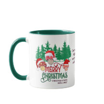 Christian MERRY CHRISTMAS MUSHROOMS