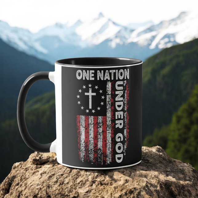 Caneca Christian - One Nation Under God (Criador carregado)