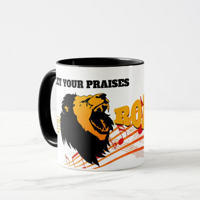 Caneca Christian PRAISES ROAR Lion (Frente Esquerda)