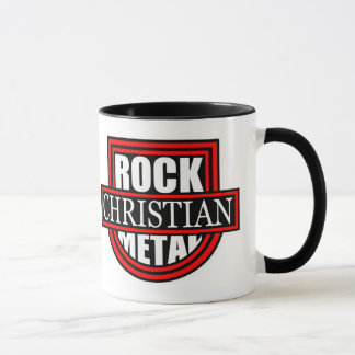 Caneca Christian Rock/Metal White/Black Coffee Mug