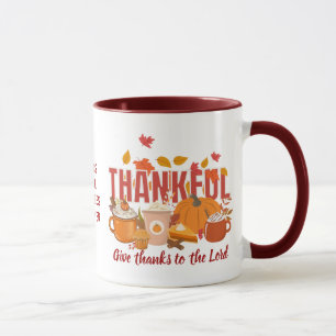 Caneca Christian THANKFUL Pumpkin Ação de Graças