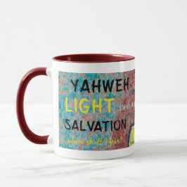 Caneca Christian Yahweh é minha luz e minha salvação