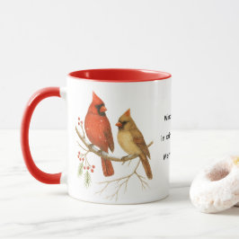 Caneca Christmas Cardinal Birds Holiday Wildlife 