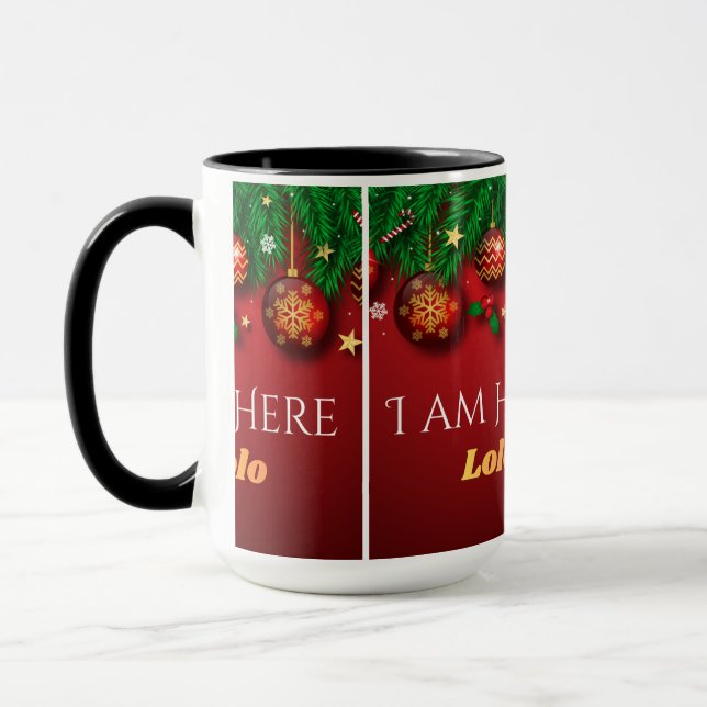Caneca “Christmas Cheer – I Am Here” (Esquerda)