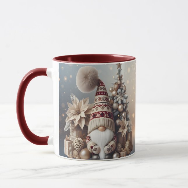 Caneca Christmas Gnome Mug Holiday Gift Cozy Winter (Esquerda)