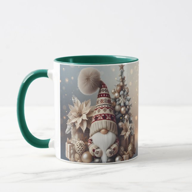 Caneca Christmas Gnome Mug Holiday Gift Cozy Winter (Esquerda)