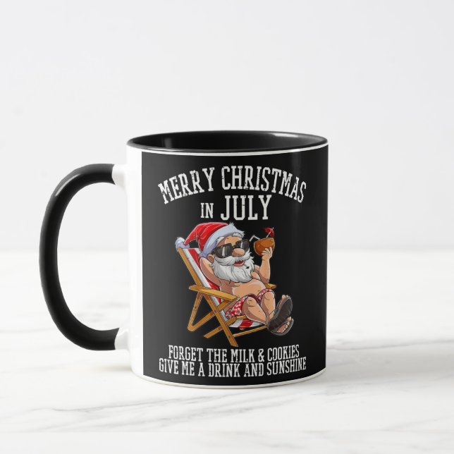 Caneca Christmas In July Forget Milk Cookies Party Santa (Esquerda)
