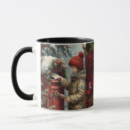 Caneca Christmas mailbox travel mug cozy winter drinkware
