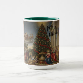 Caneca Christmas Nativity Combo Mug Santa Claus