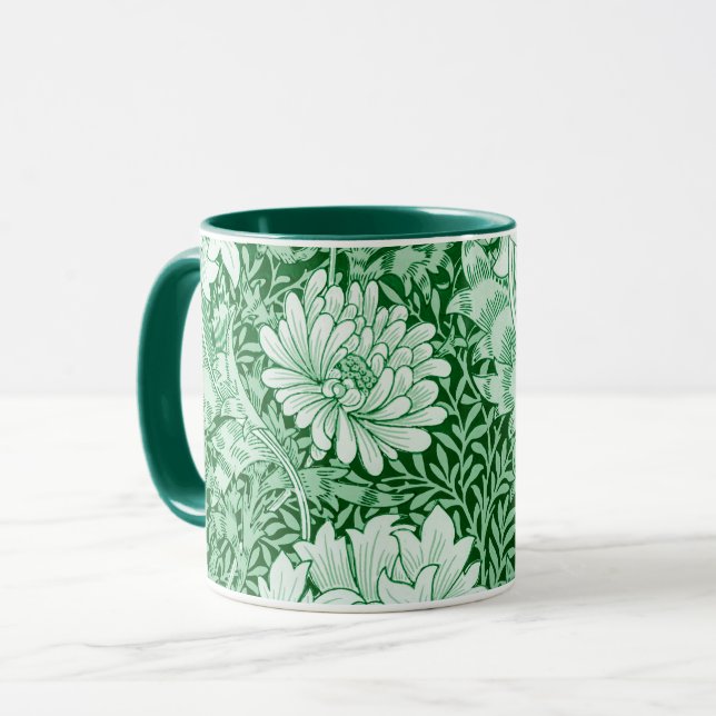 Caneca Chrysanthemum Green, William Morris (Frente Esquerda)