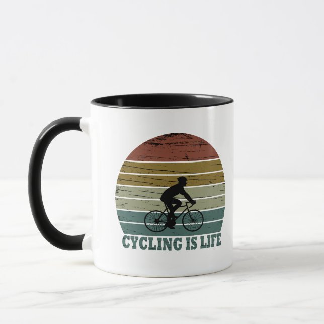 Caneca Ciclismo De Montanha Mtb Ciclismo Engraçado (Esquerda)