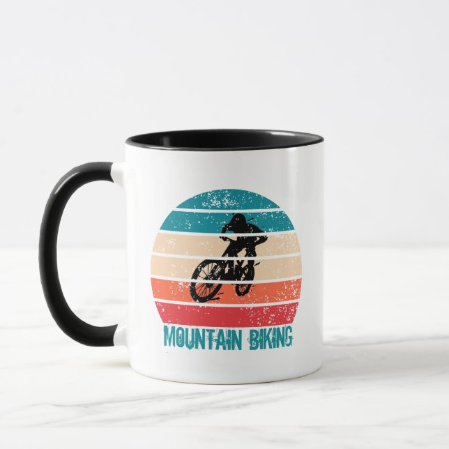 Caneca Ciclismo de Montanha Vintage Downhill Mtb (Esquerda)