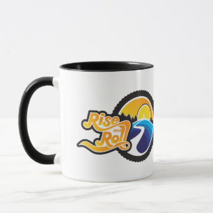 Caneca ciclista ascendente e rolo