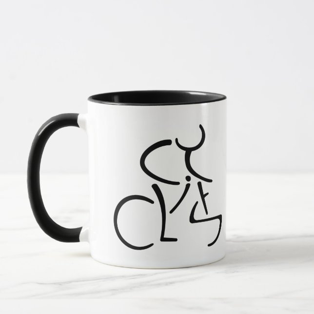 Caneca Ciclista Word Art Ciclizando Mug (Esquerda)