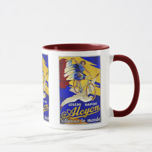 Caneca Ciclos de Alcyon - arte da bicicleta do vintage
