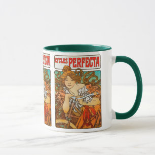 Caneca Ciclos Perfecta, Alphonse Mucha Art Nouveau