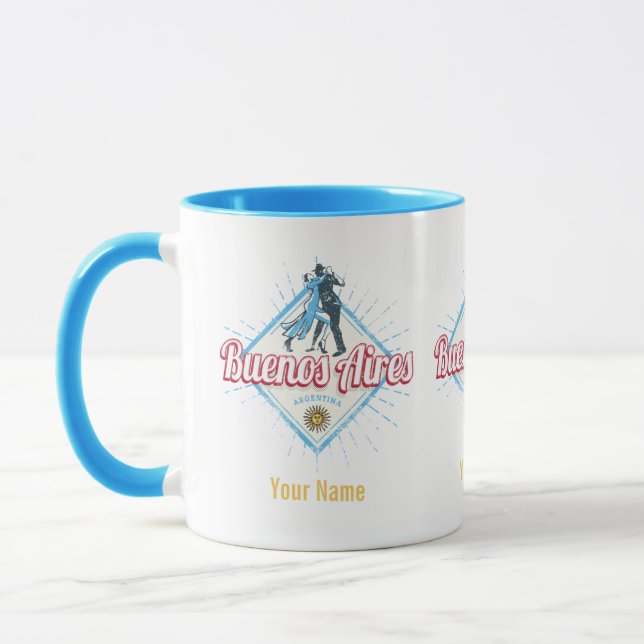 Caneca Cidade de Buenos Aires Argentina Retro Tango Vinta (Esquerda)